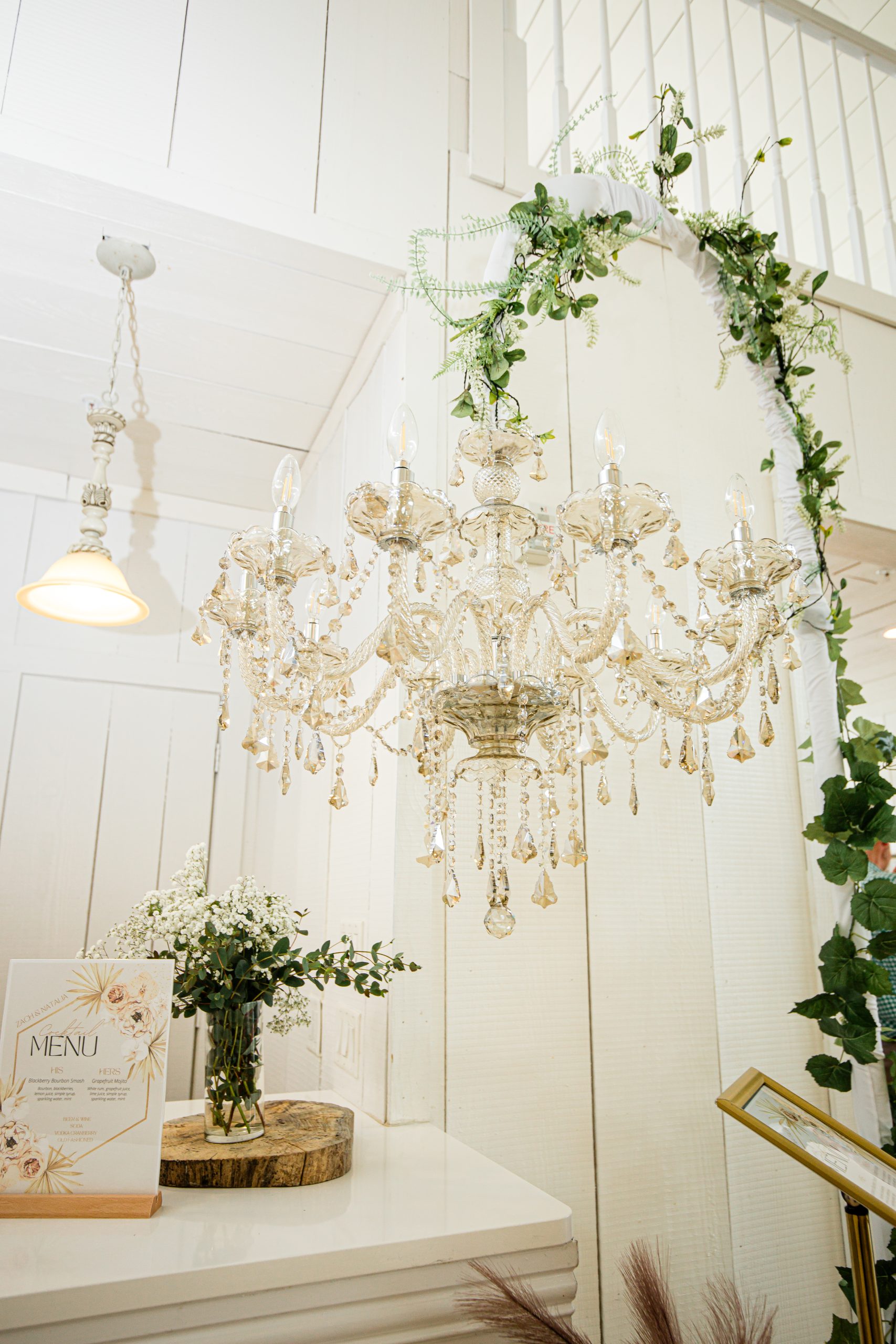 The signature crystal chandelier that gives Lucky Chandelier its name